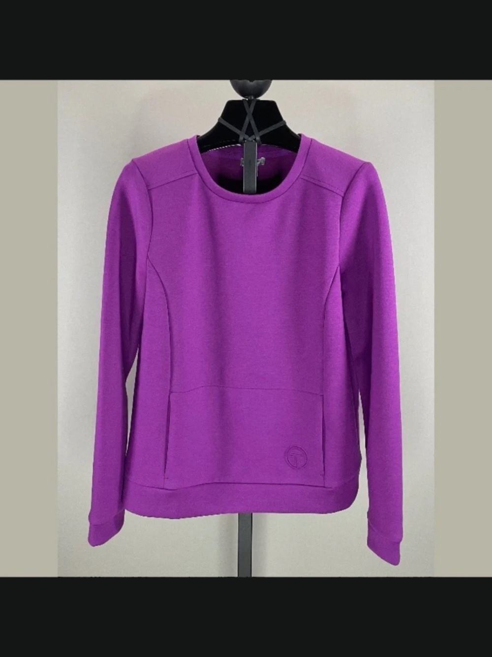 NEW Talbots Shirt Womens XS purple pop over sweatshirt gym athleisure casual